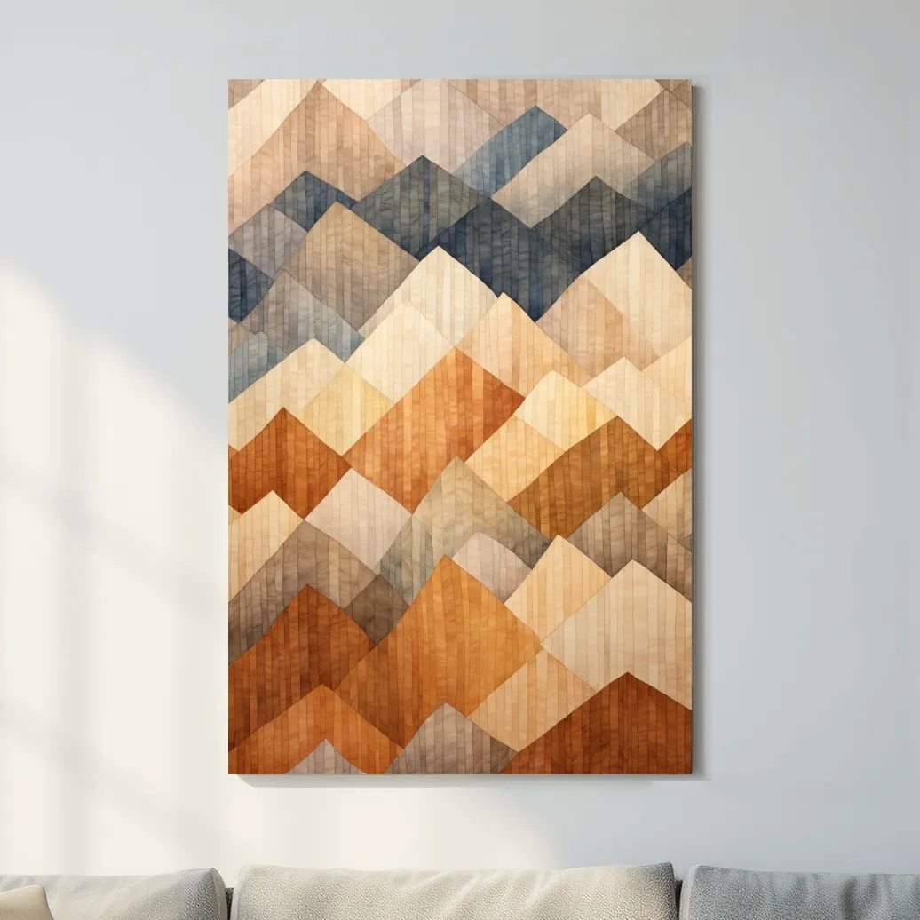 Pattern illustration artwork, triangular mountain shapes