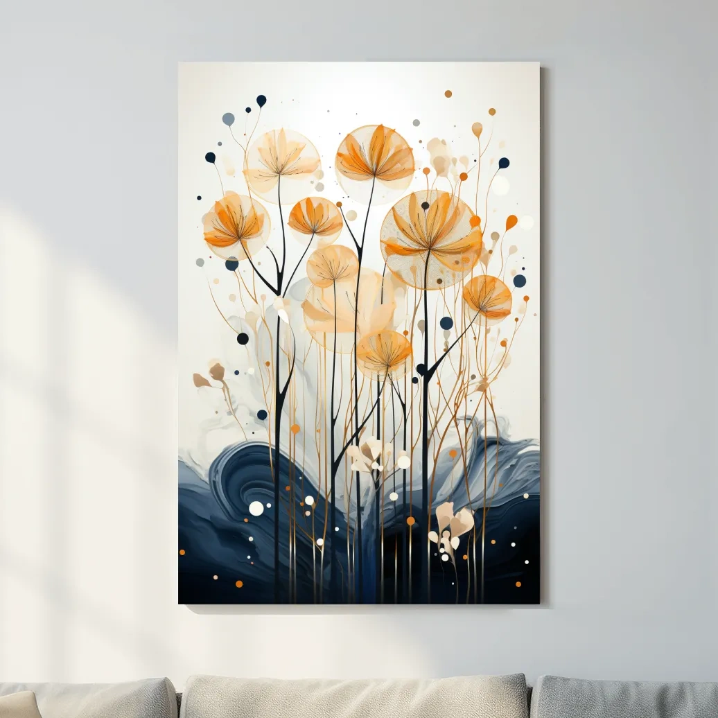 Surreal illustation of a chic boho forest