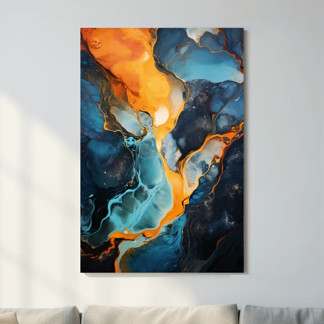 Elegant abstract art, river flowing through the rocks
