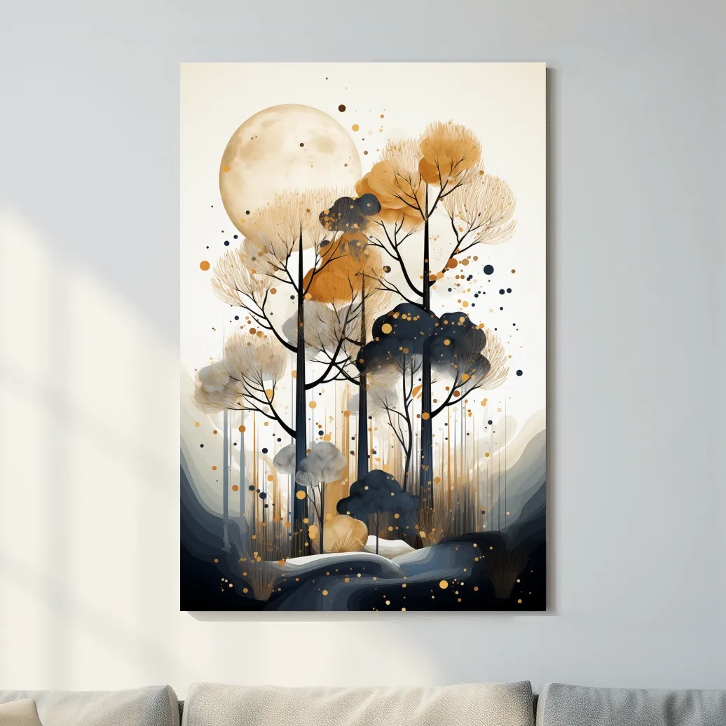 Illustration art surreal chic boho forest