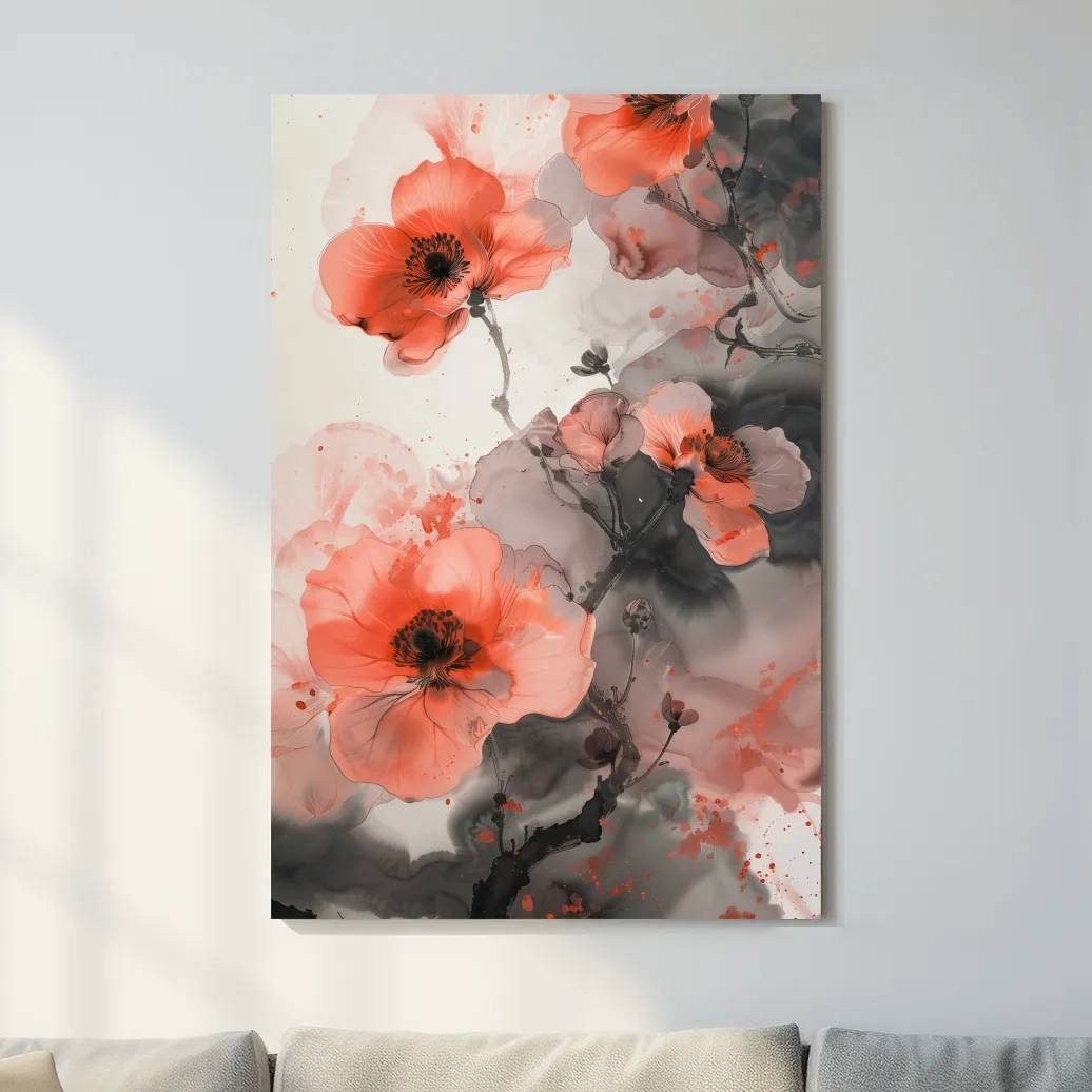 Watercolor flower painting, floral wall art