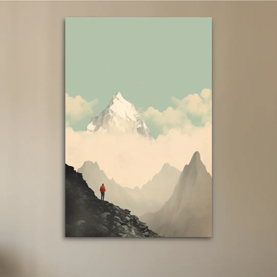 Mountainerring wall art, view of a glacier