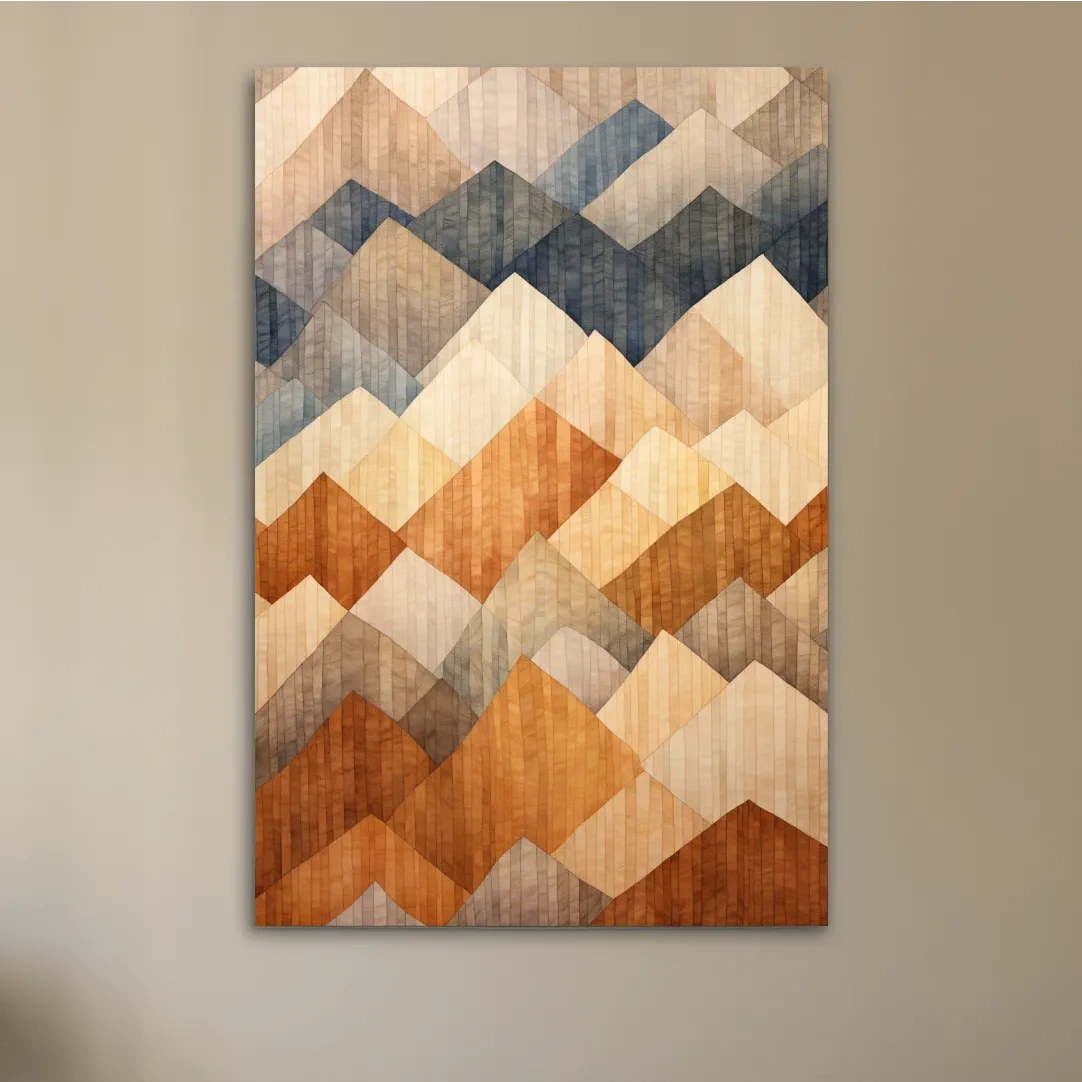 Pattern illustration artwork, triangular mountain shapes