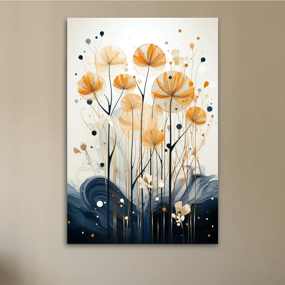 Surreal illustation of a chic boho forest