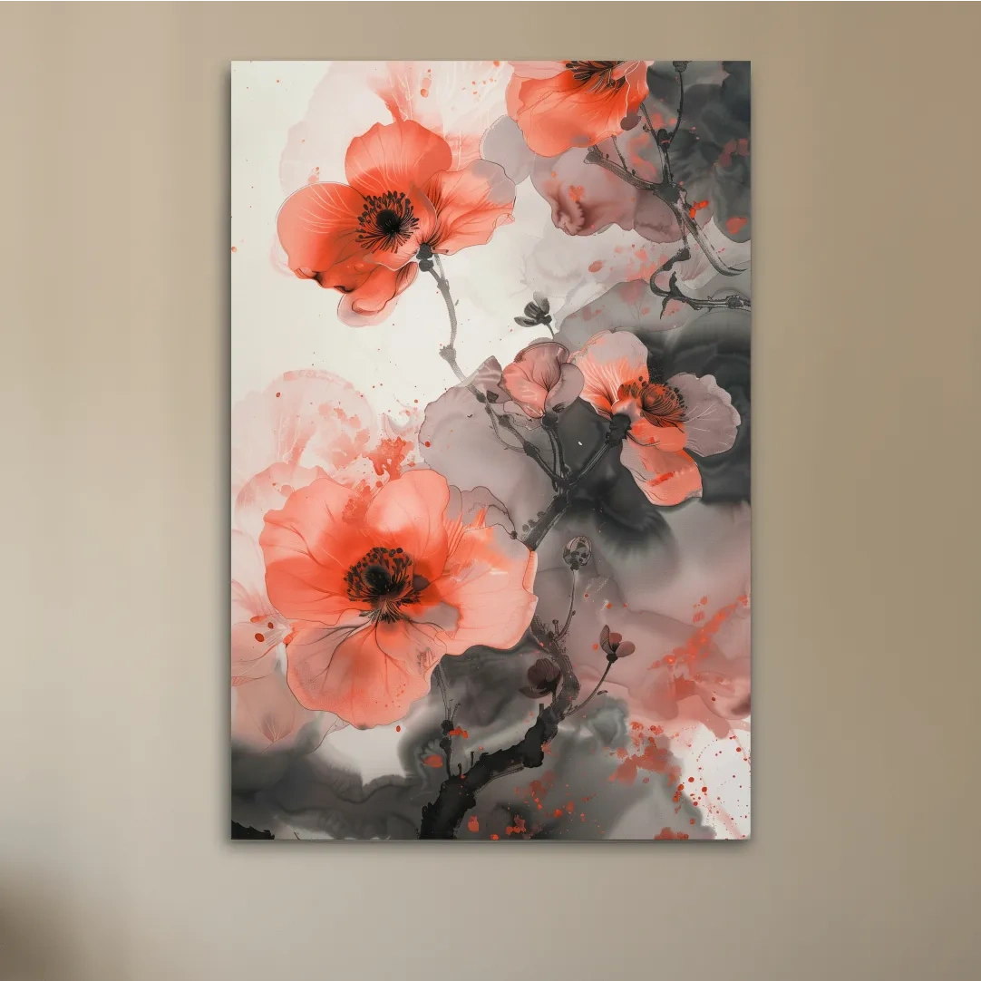 Watercolor flower painting, floral wall art