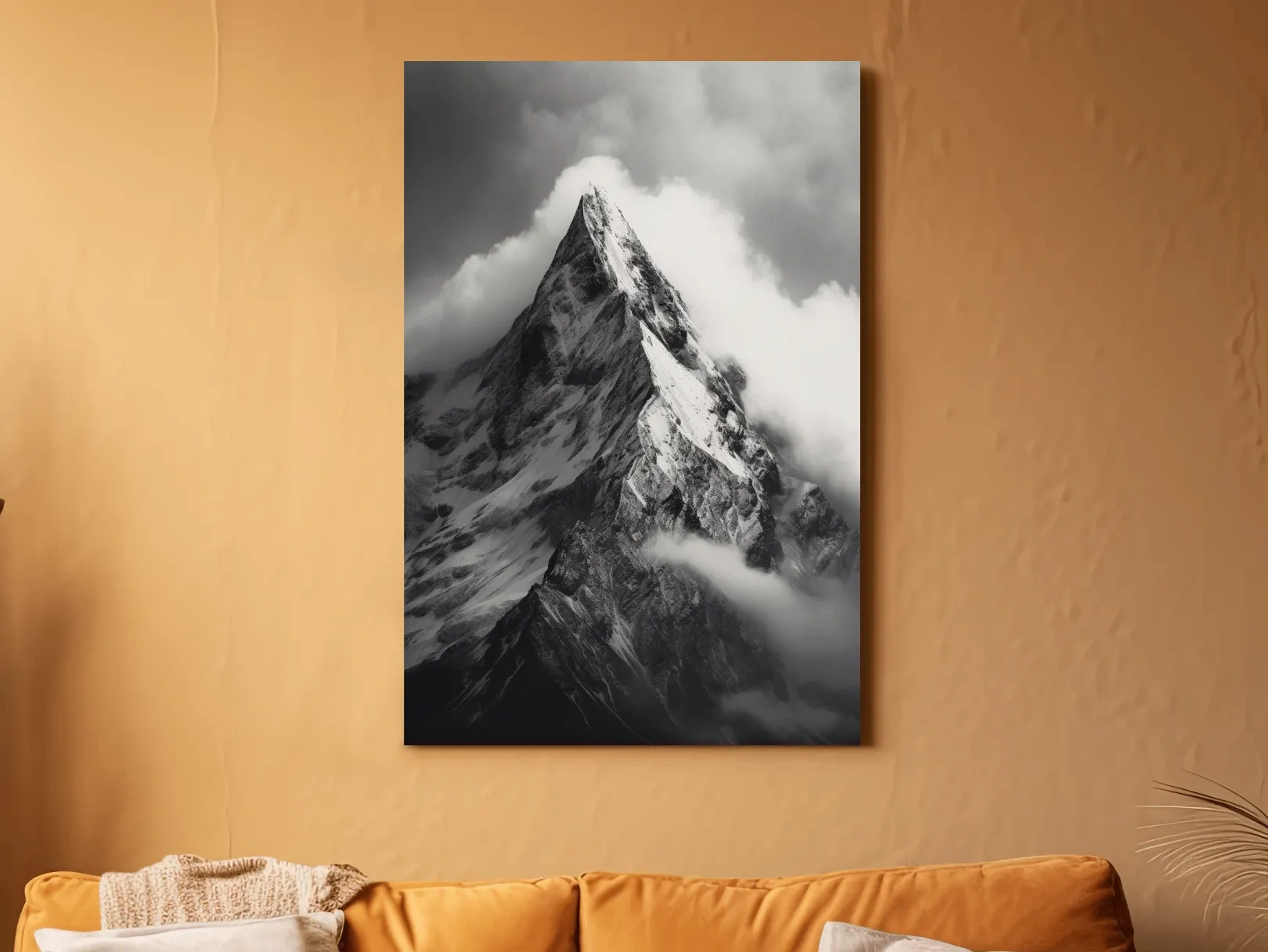 Photographic art, ominous glacier in the clouds