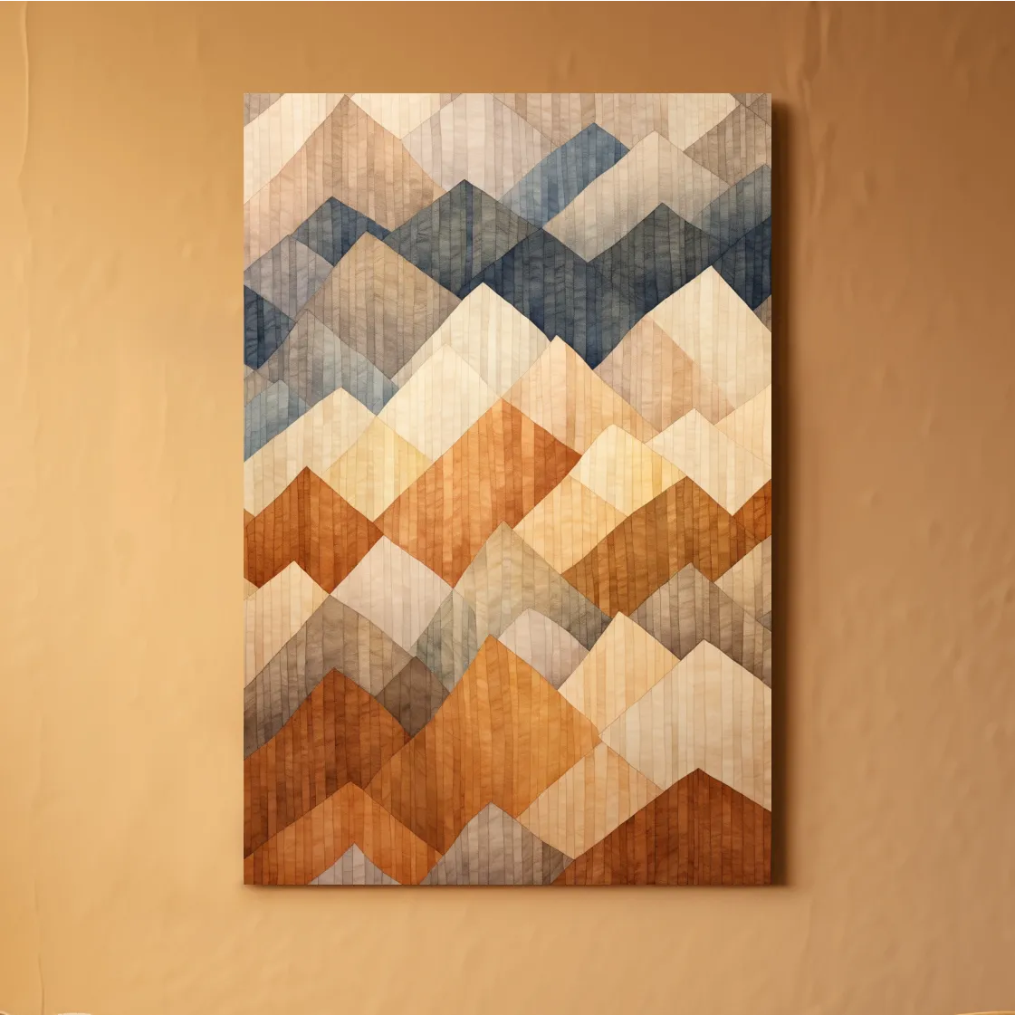 Pattern illustration artwork, triangular mountain shapes