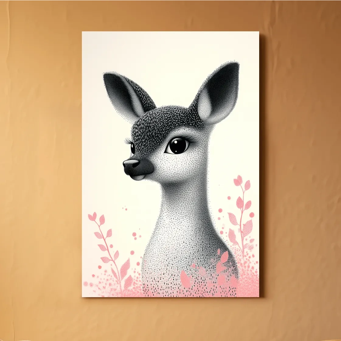Cute dear fawn, childrens nursery artwork