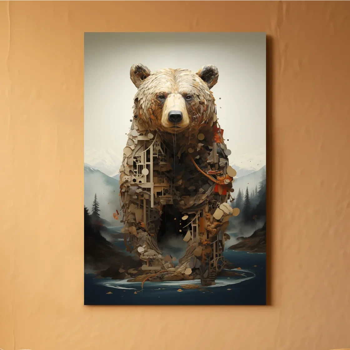 MC Escher style bear art