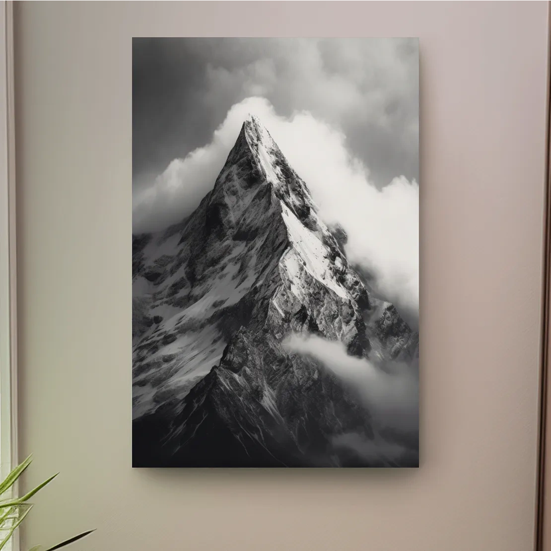 Photographic art, ominous glacier in the clouds