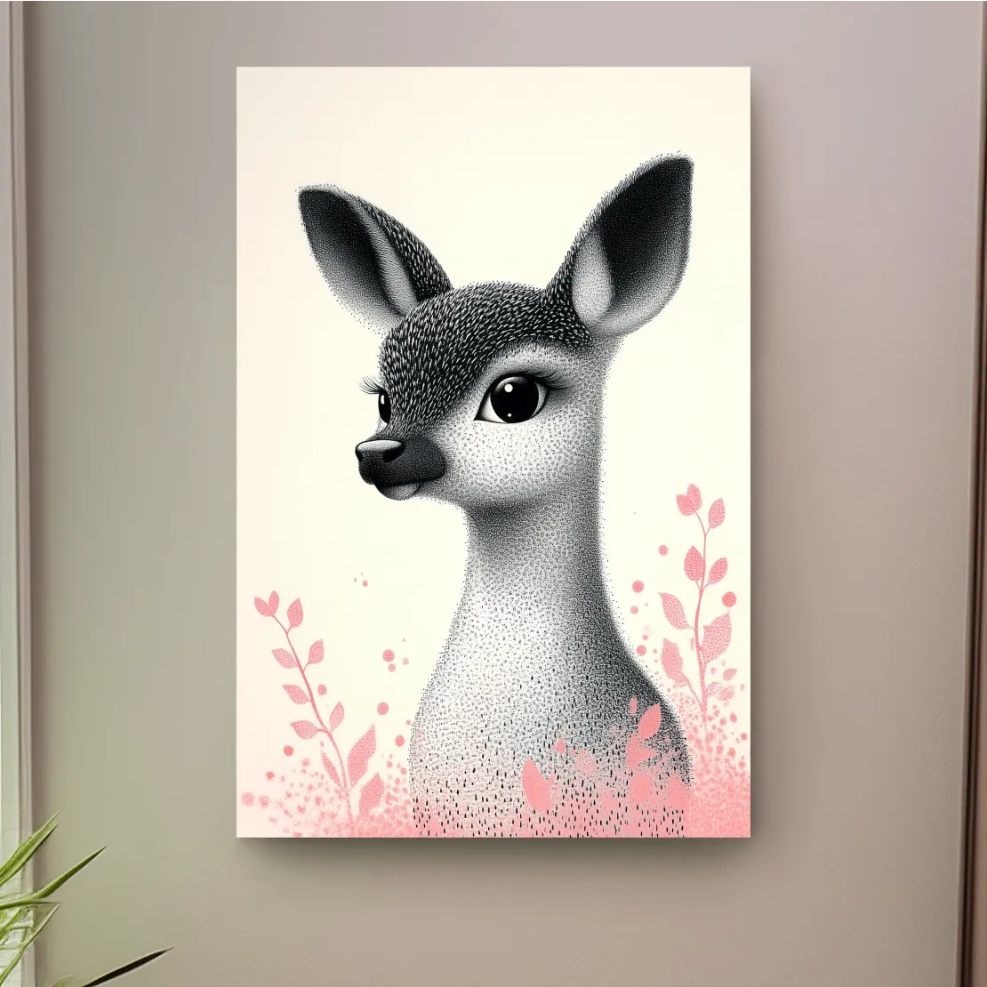 Cute dear fawn, childrens nursery artwork