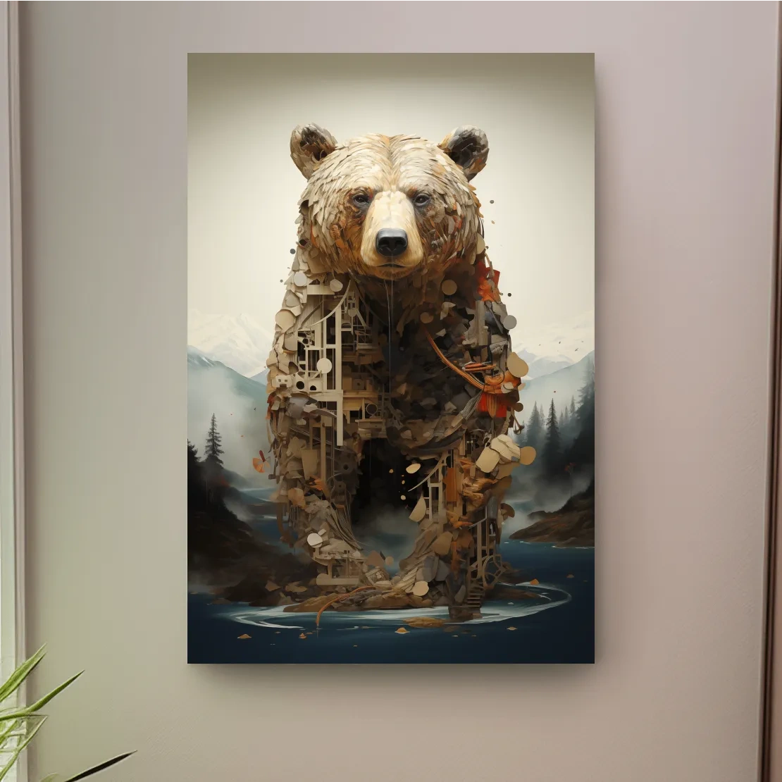 MC Escher style bear art