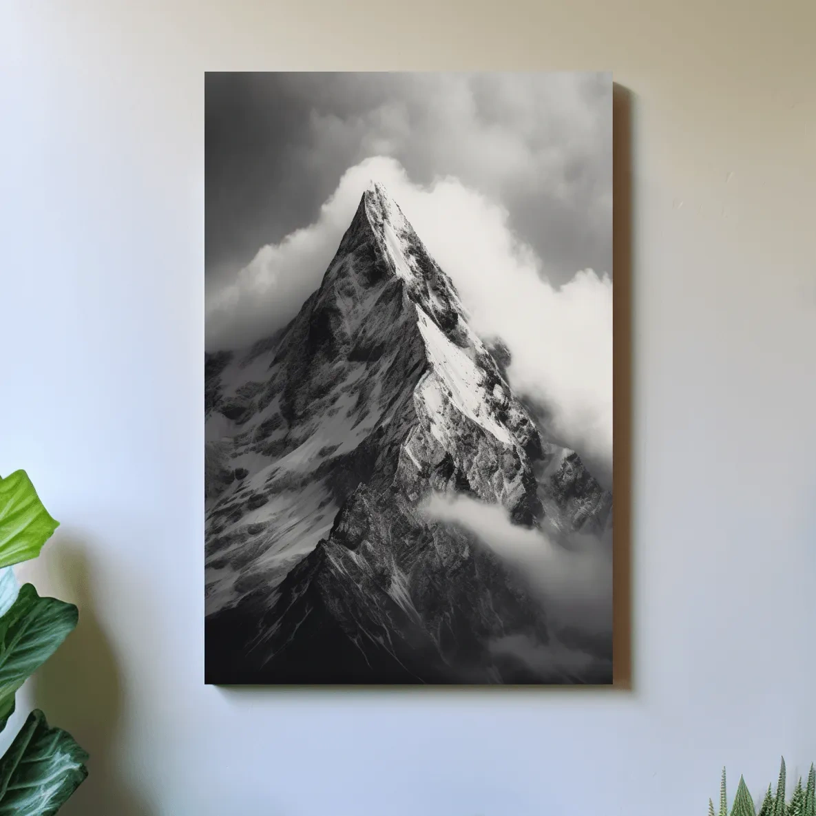 Photographic art, ominous glacier in the clouds