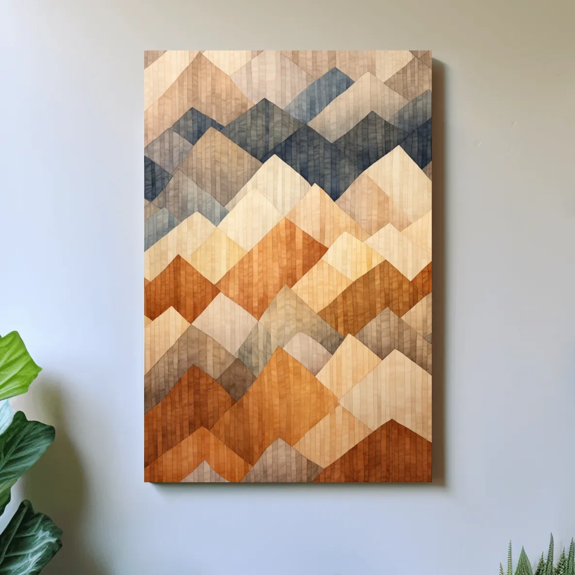 Pattern illustration artwork, triangular mountain shapes