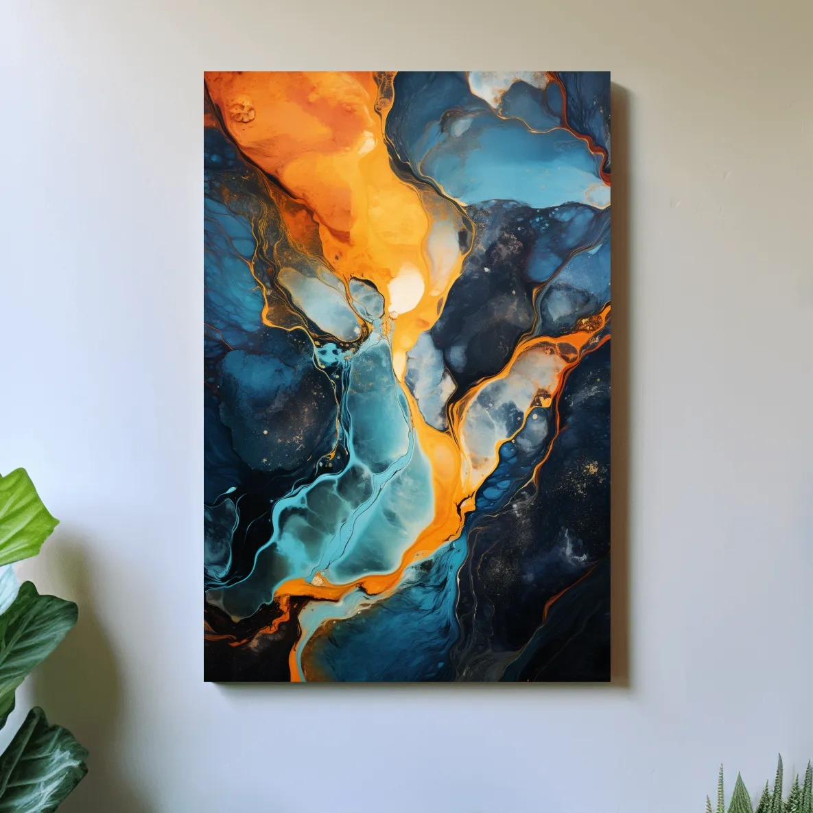 Elegant abstract art, river flowing through the rocks