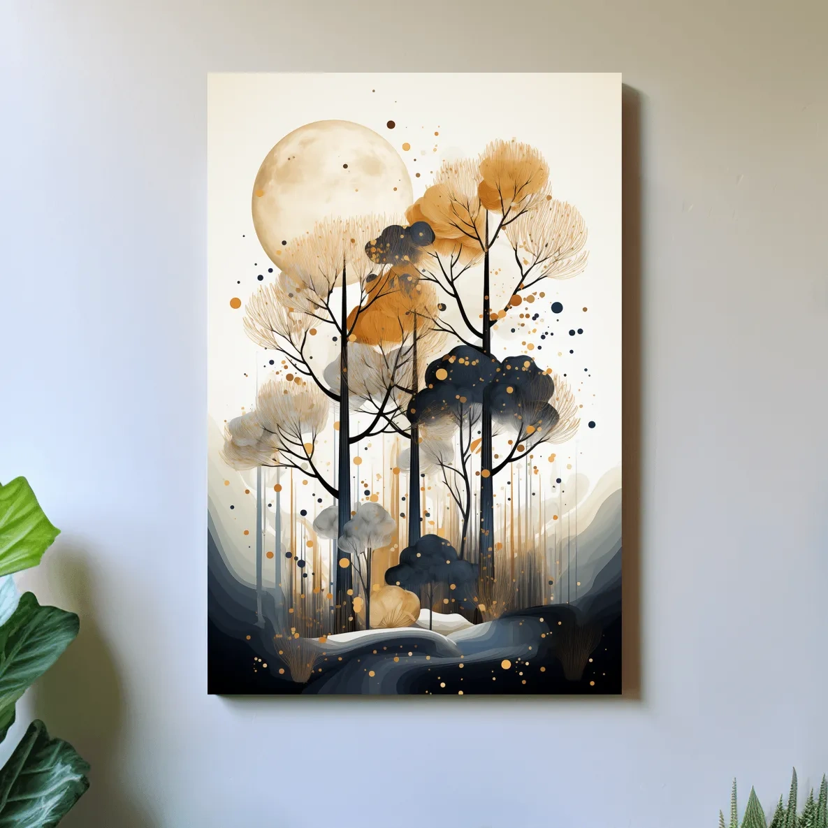 Illustration art surreal chic boho forest
