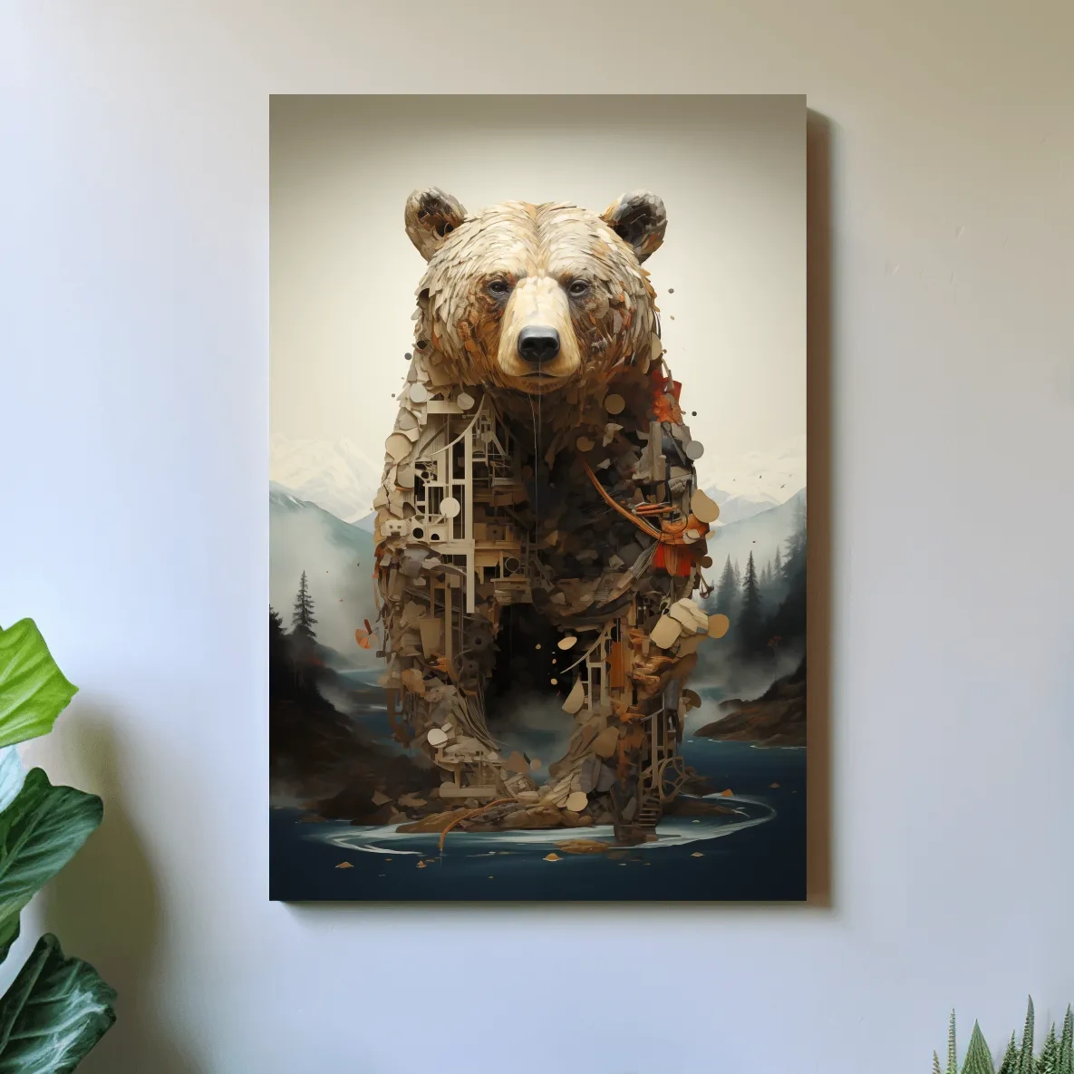 MC Escher style bear art