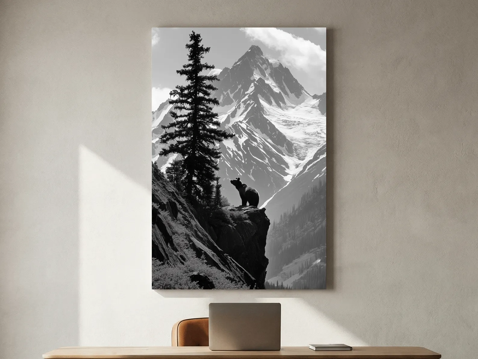 Grizzly Bear Mountain Vista - Photographic Alpine Wilderness Wall Art