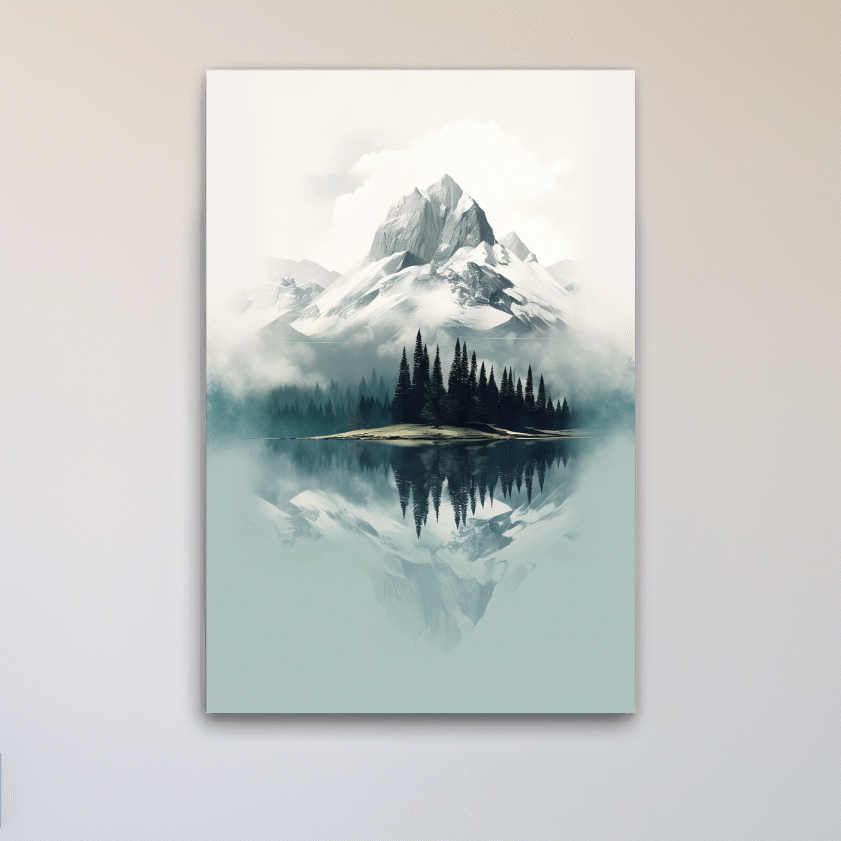 Minimal mountain art