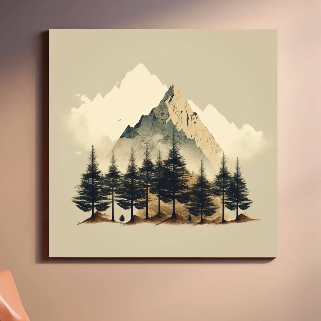 Minimal mountain art