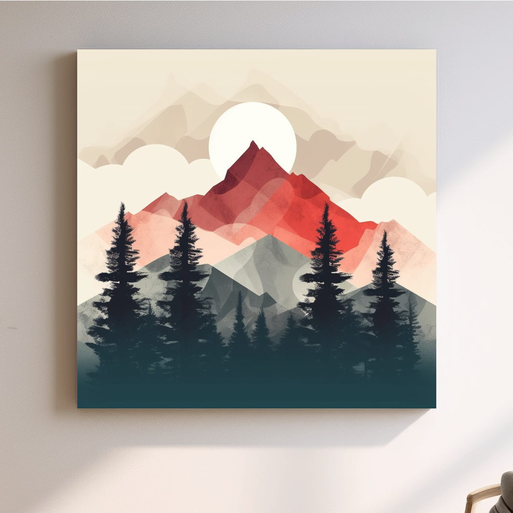 Minimal mountain art