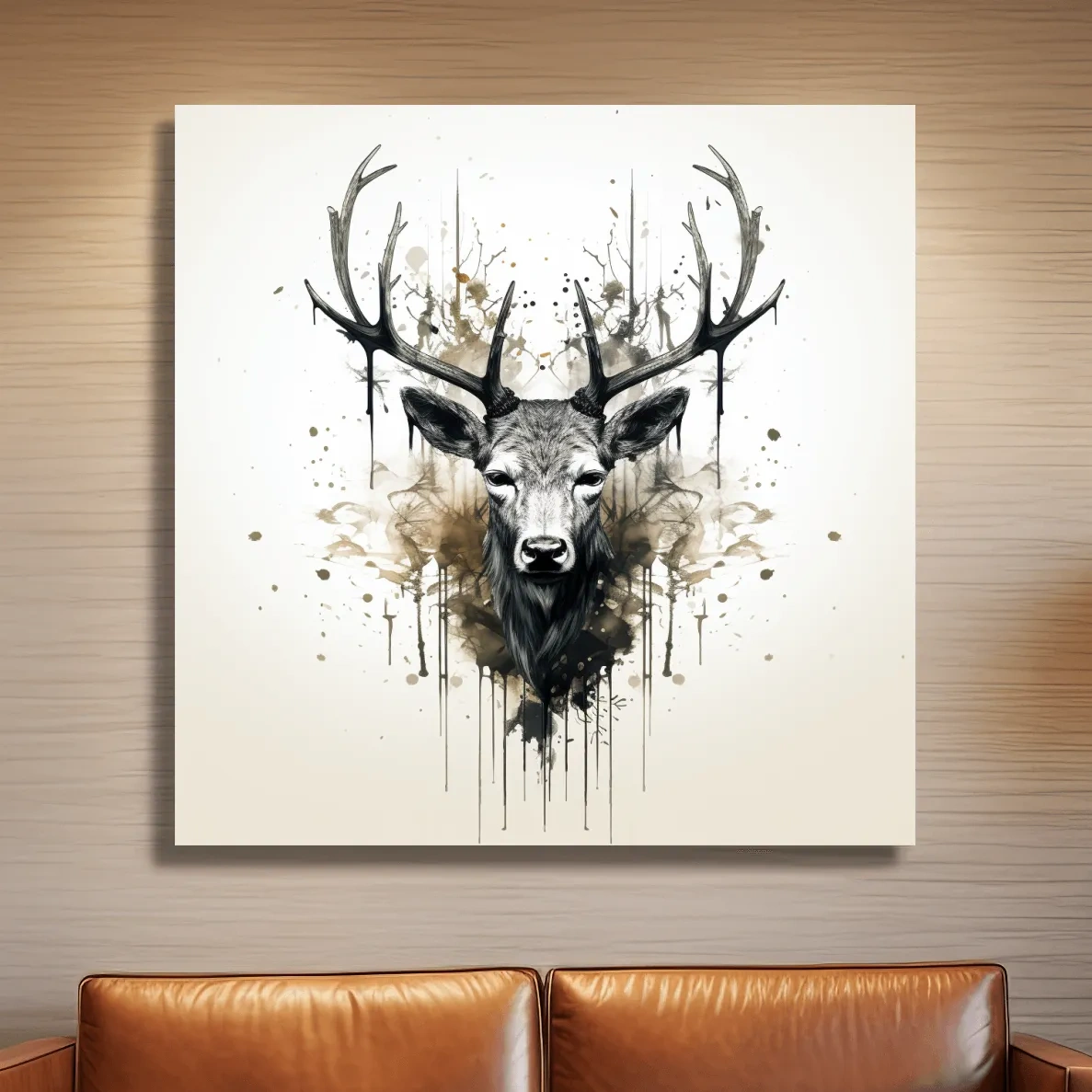 Rorschach art inkblot illustration of a deers head