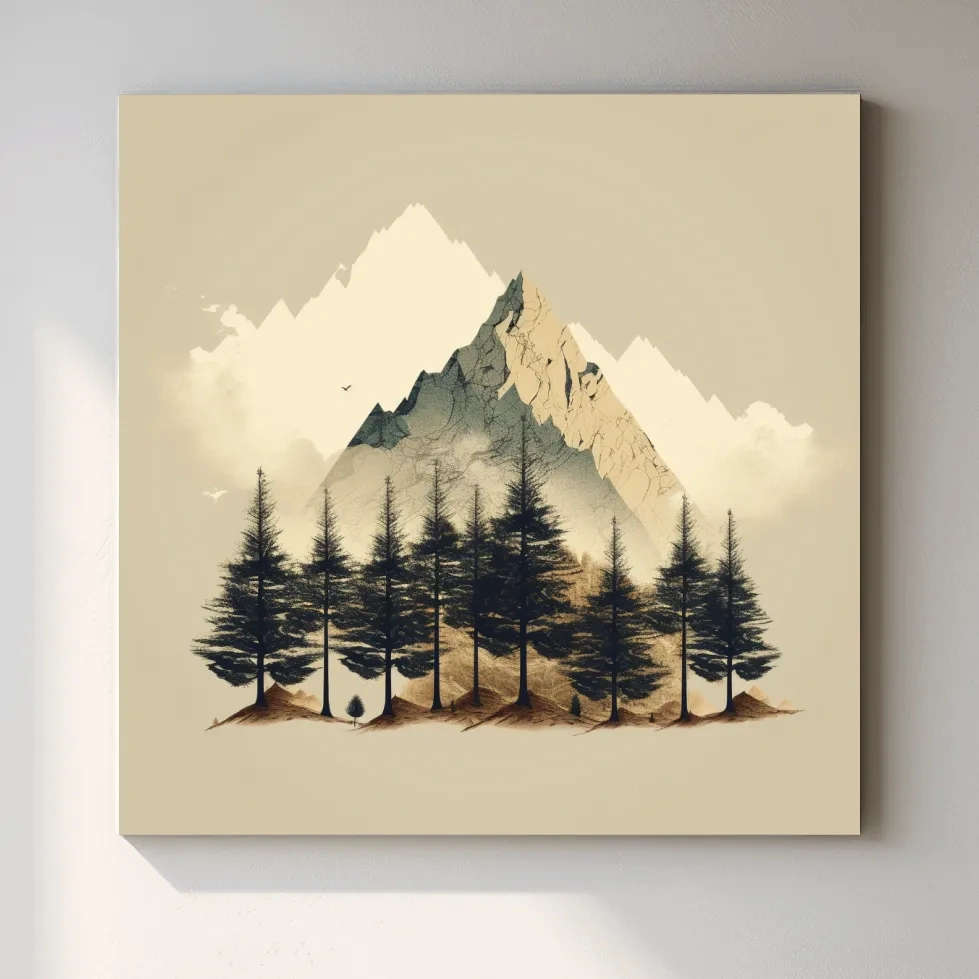 Minimal mountain art