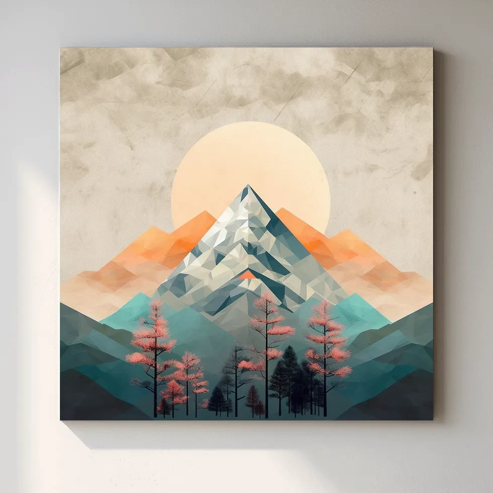 Minimal mountain art