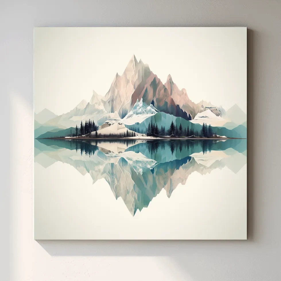 Minimal mountain art