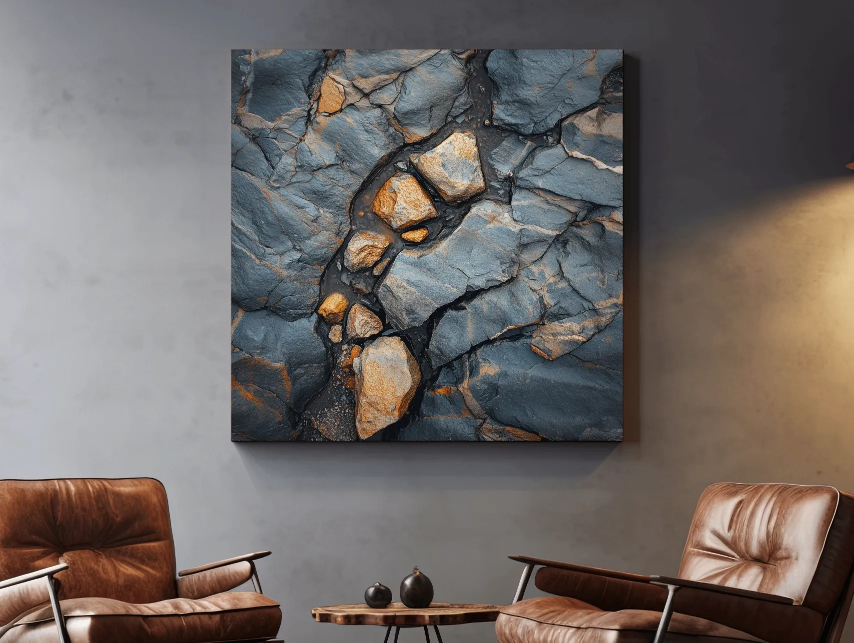 Rustic Slate Stone Artwork - Natural Elements Wall Art