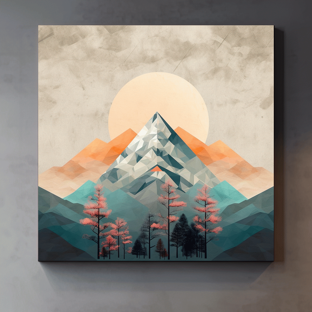 Minimal mountain art