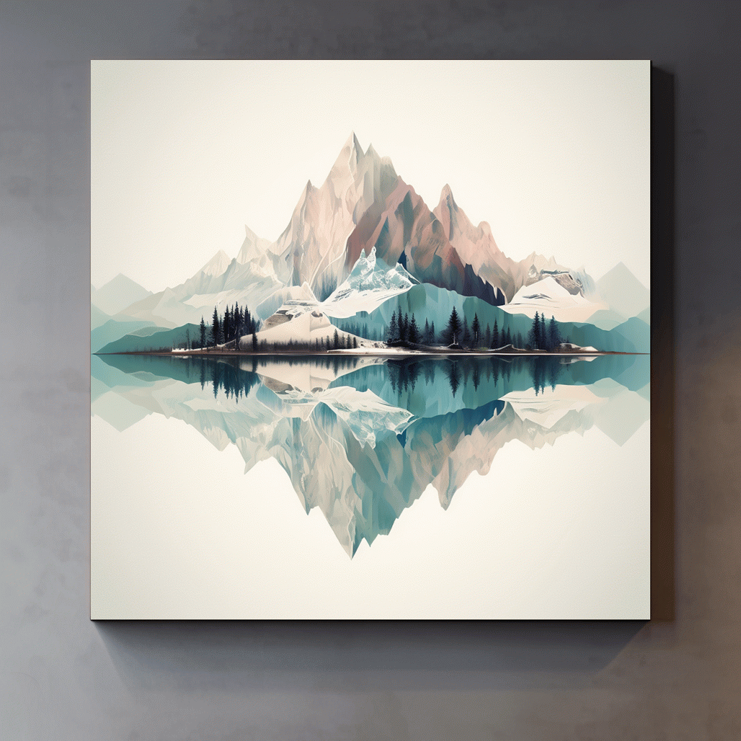 Minimal mountain art