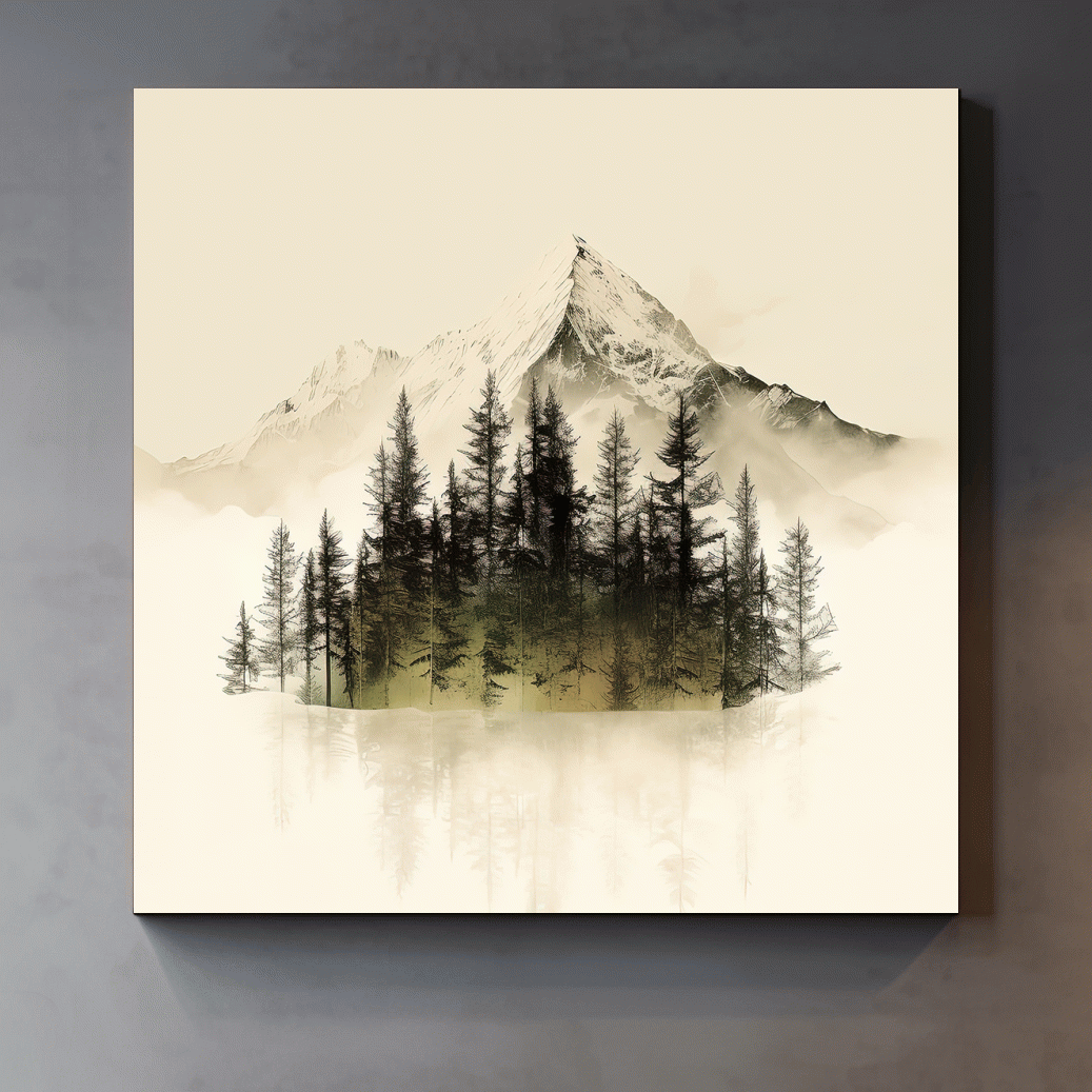 Minimal mountain art