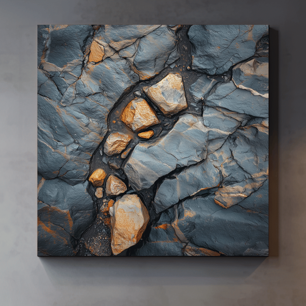 Rustic Slate Stone Artwork - Natural Elements Wall Art