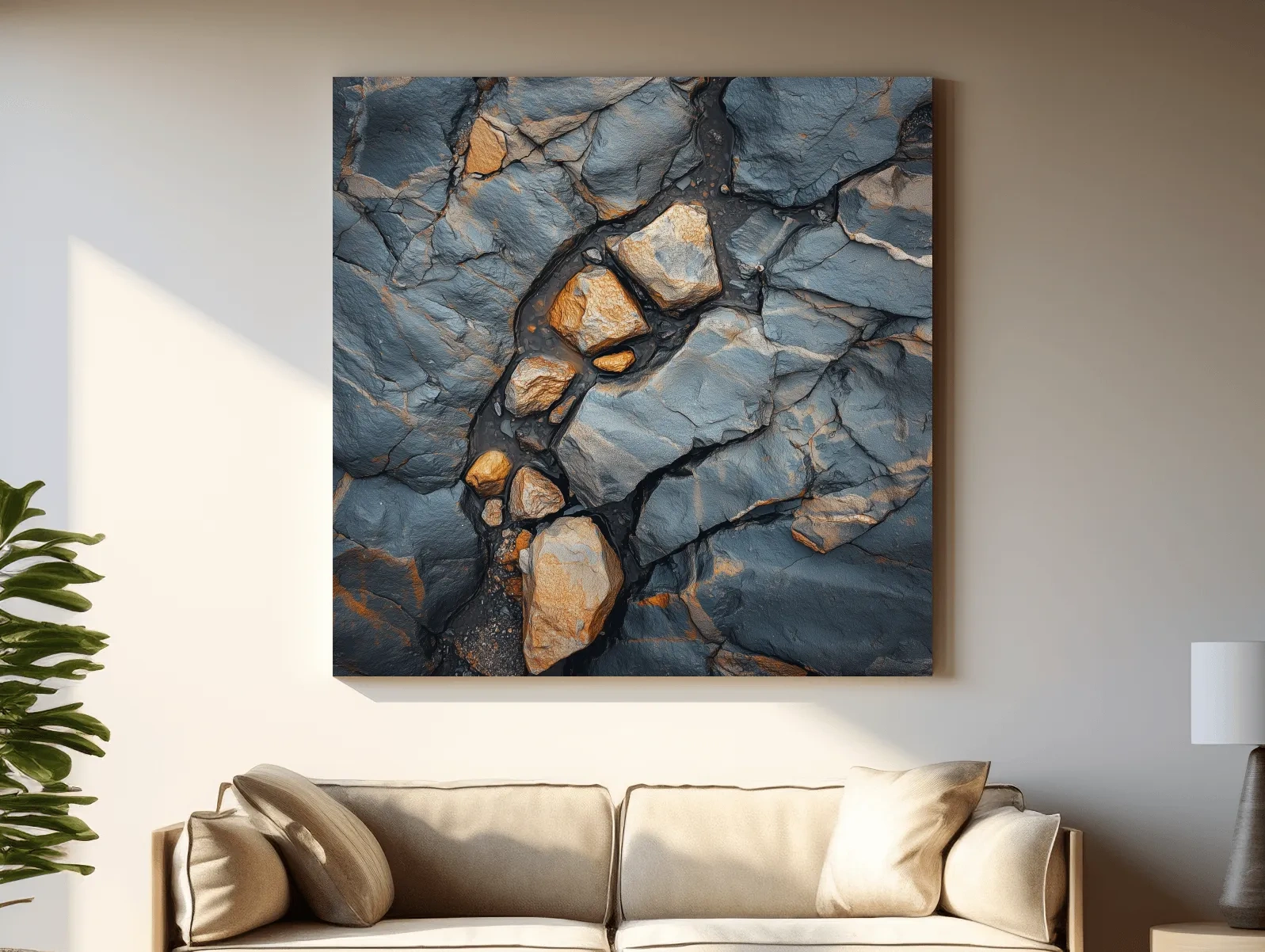 Rustic Slate Stone Artwork - Natural Elements Wall Art