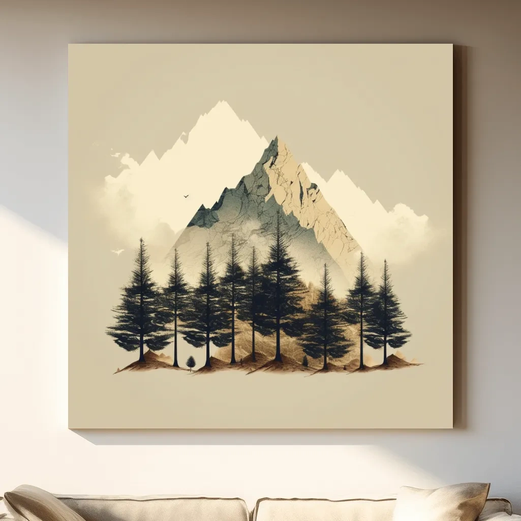 Minimal mountain art