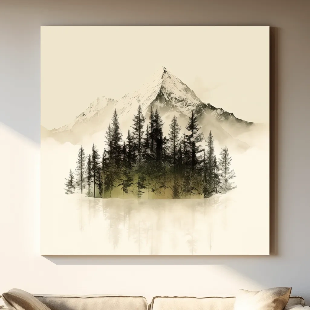Minimal mountain art