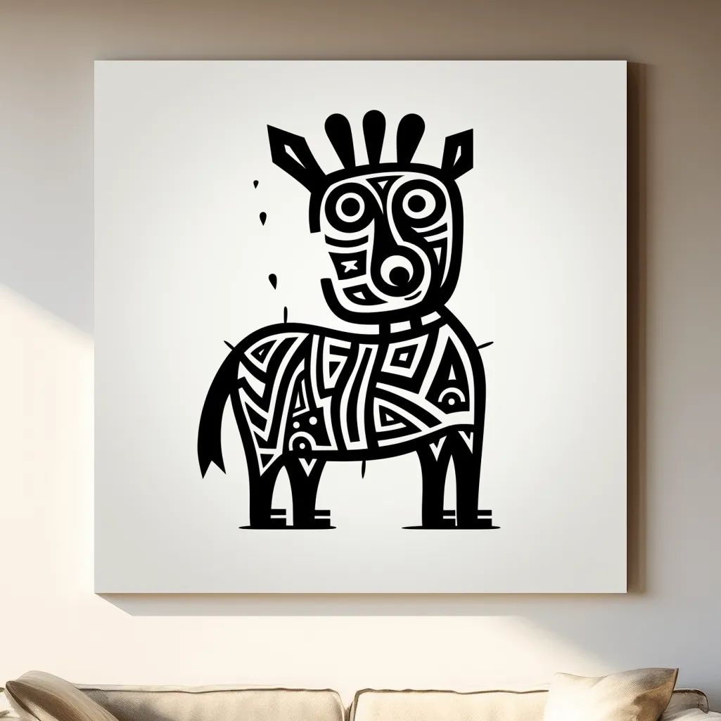 Simple doodle art, a quirky cartoon deer outline