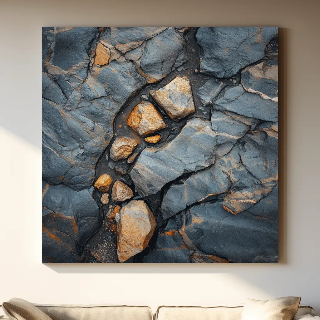 Natural rock and stone artwork, natural elements textured rustic wall art