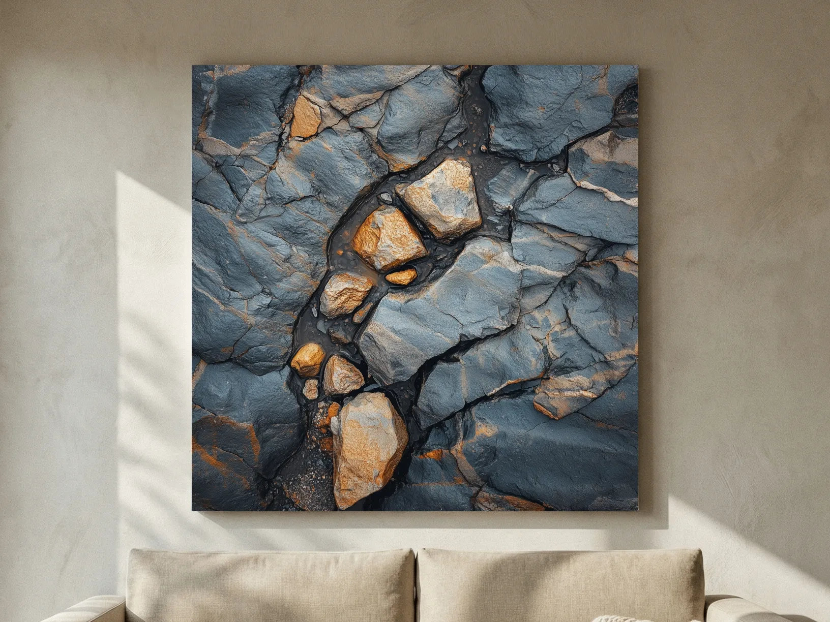 Rustic Slate Stone Artwork - Natural Elements Wall Art