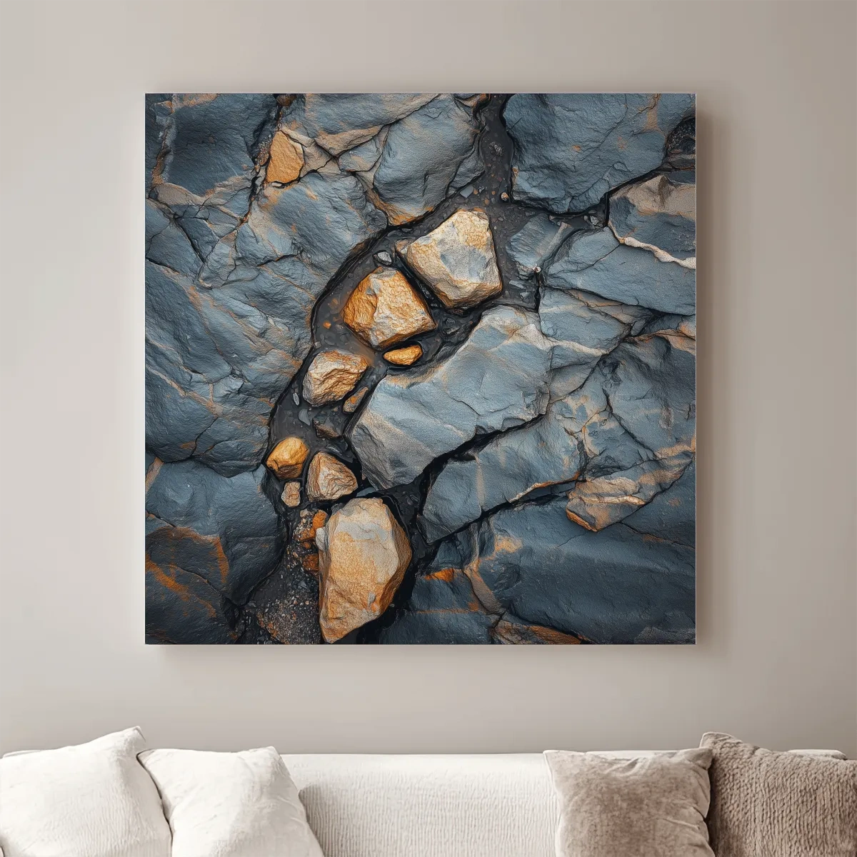 Natural rock and stone artwork, natural elements textured rustic wall art