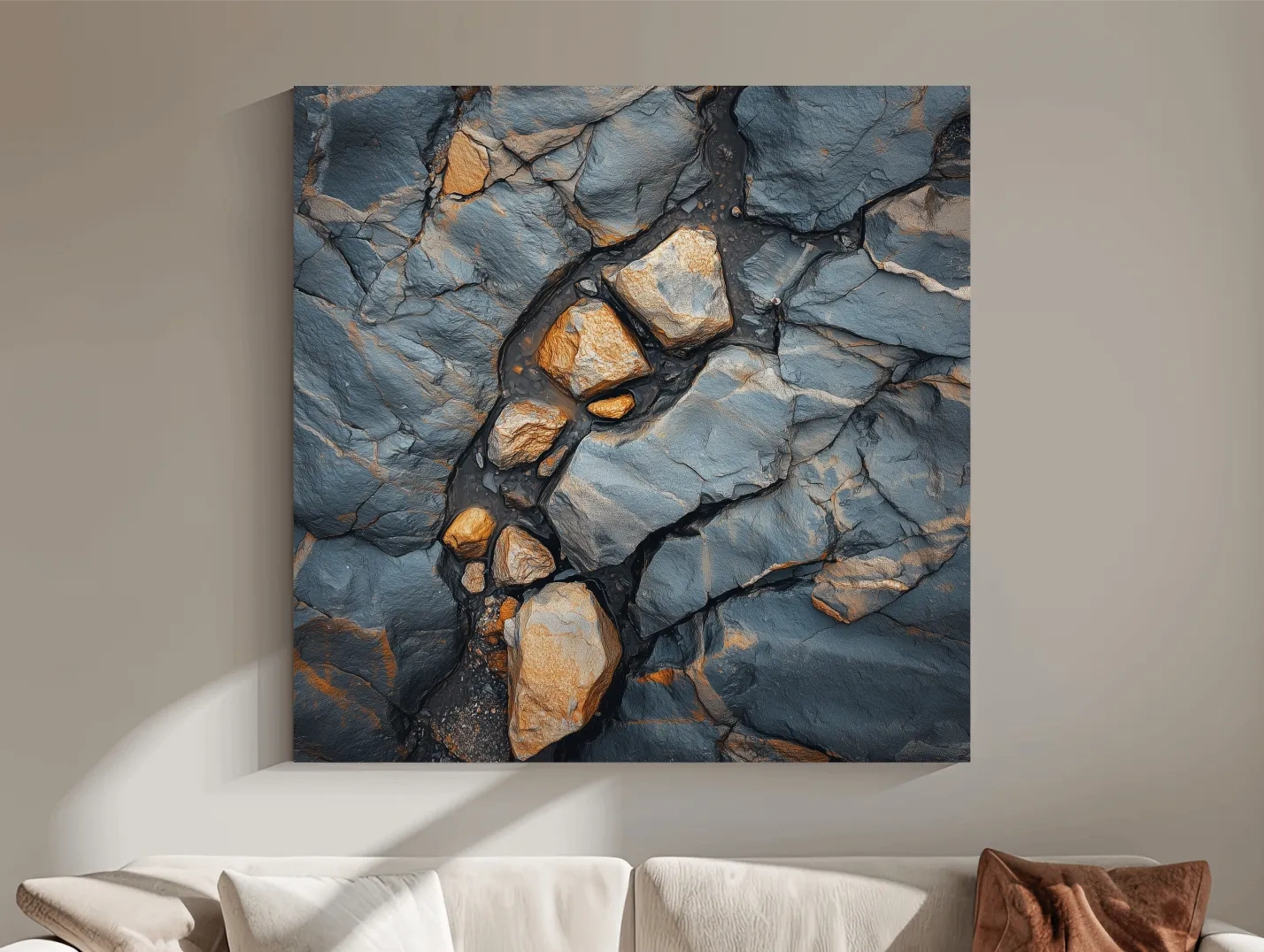 Rustic Slate Stone Artwork - Natural Elements Wall Art