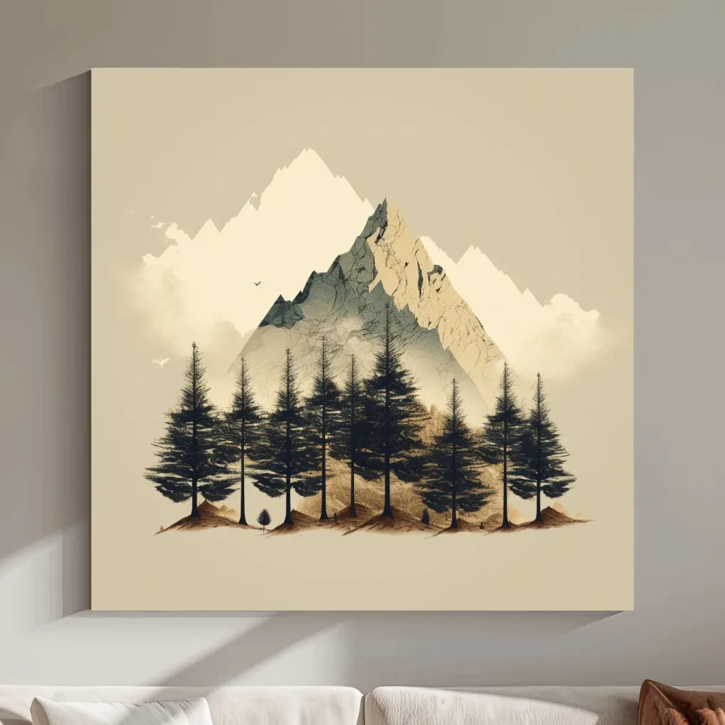 Minimal mountain art