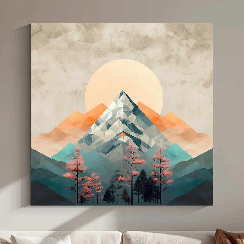 Minimal mountain art