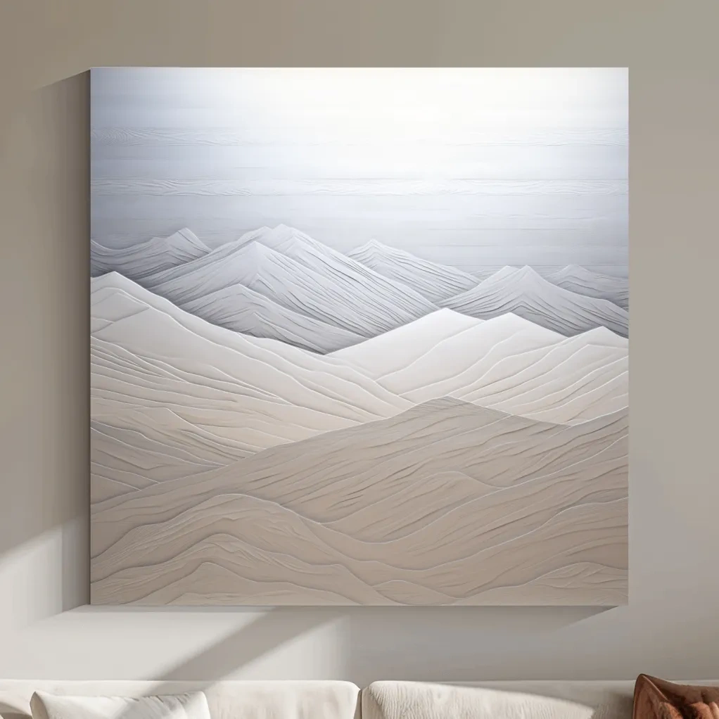 Rustic wood style mountain artwork
