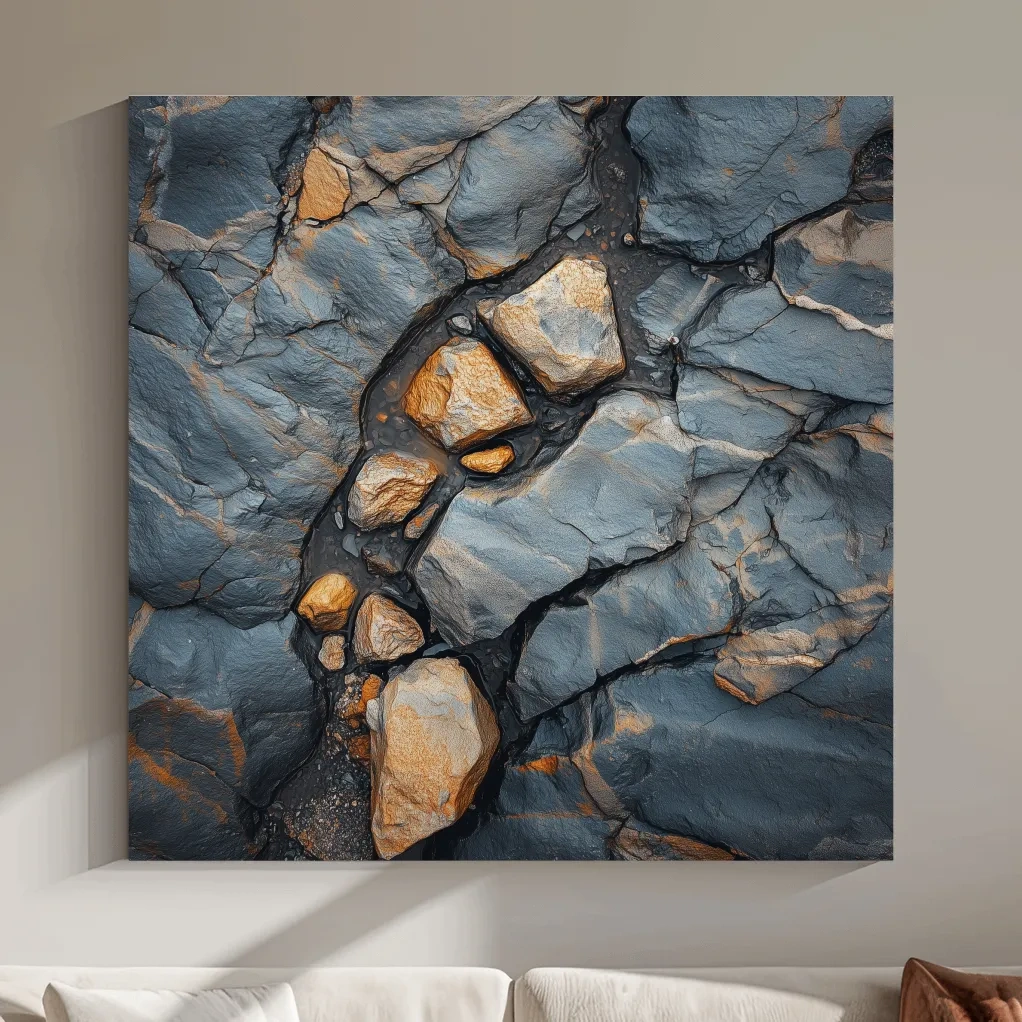 Natural rock and stone artwork, natural elements textured rustic wall art