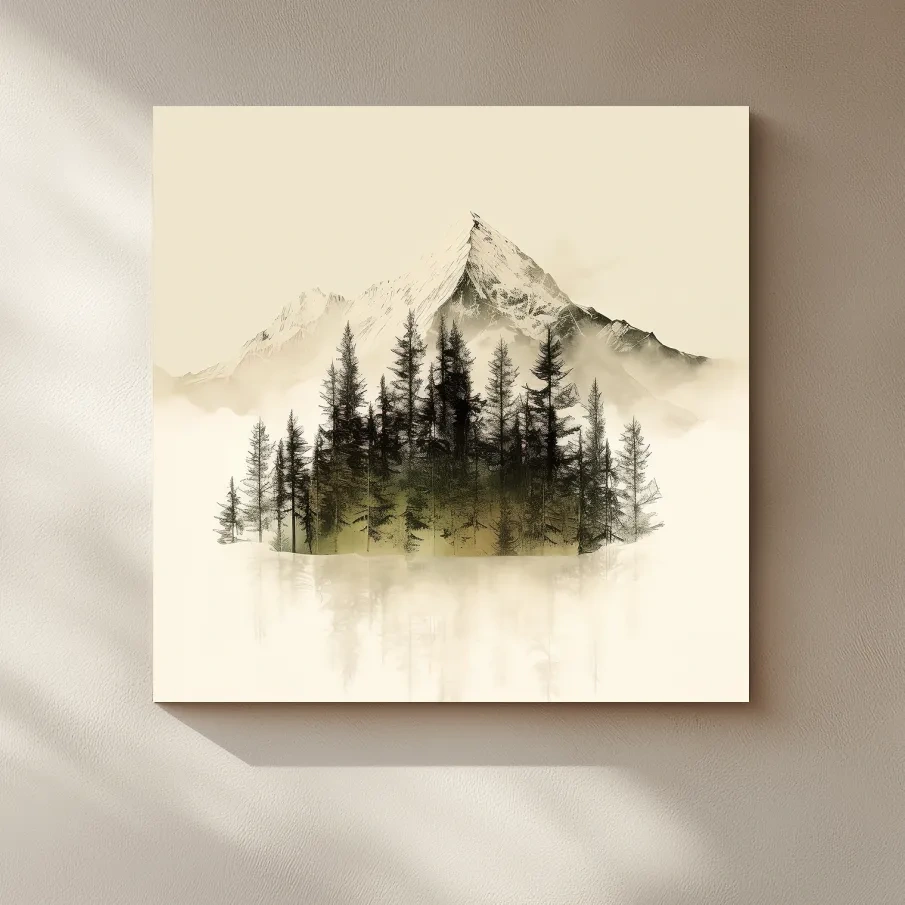 Minimal mountain art