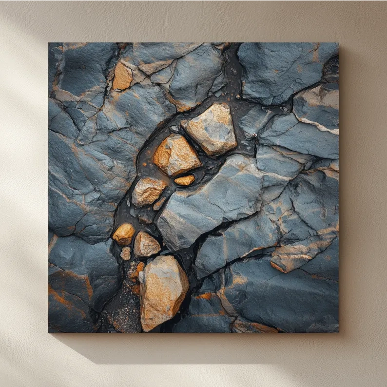 Rustic Slate Stone Artwork - Natural Elements Wall Art