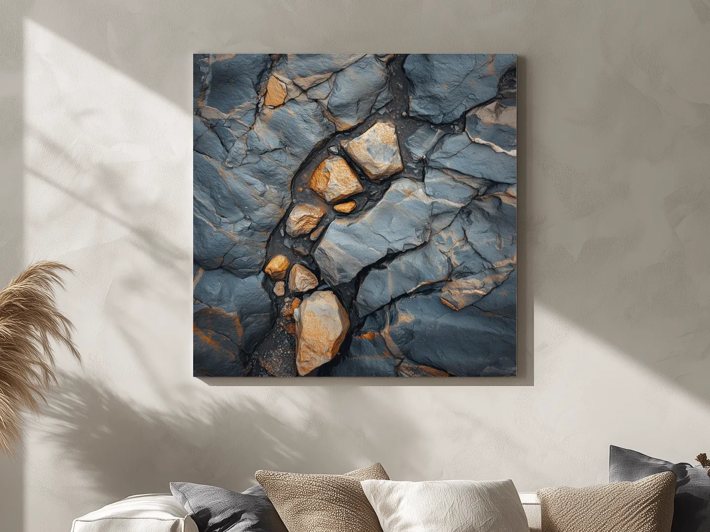 Rustic Slate Stone Artwork - Natural Elements Wall Art