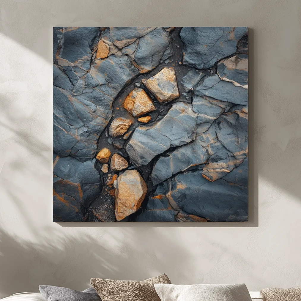 Natural rock and stone artwork, natural elements textured rustic wall art